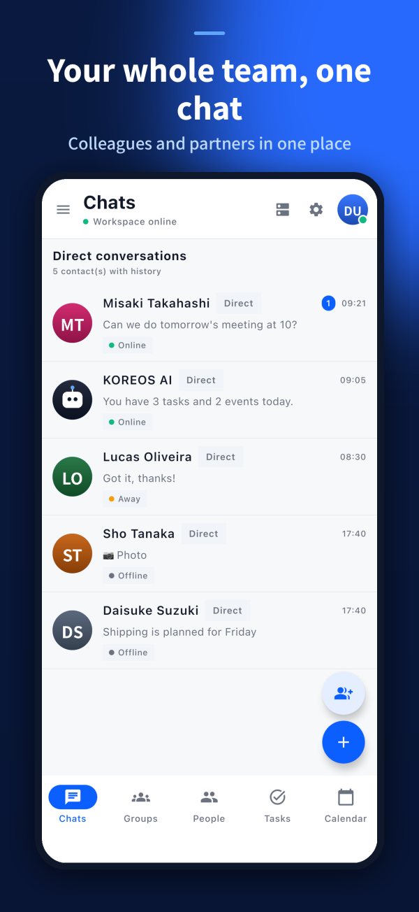 KOCHAT · Chat list
