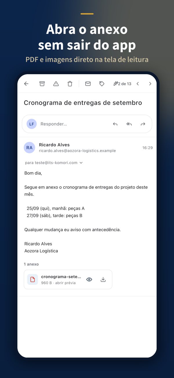 KoMail · Leitura com anexo