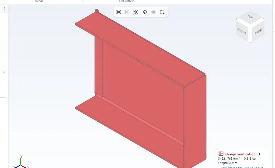 KoCAD — Sheet metal and flat patterns
